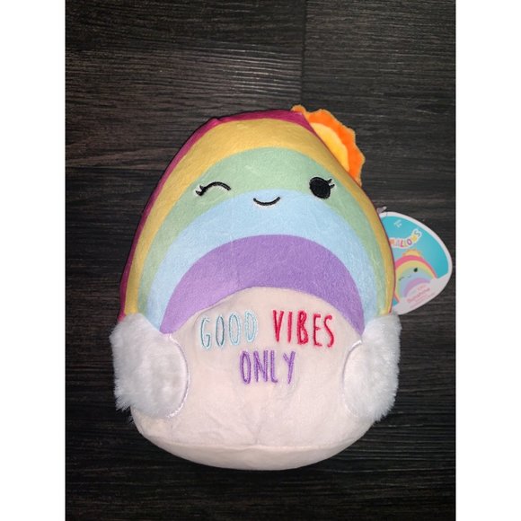 NEW! Sunshine the Colorful Rainbow Squishmallow Official Kellytoy - 8" - Picture 2 of 3